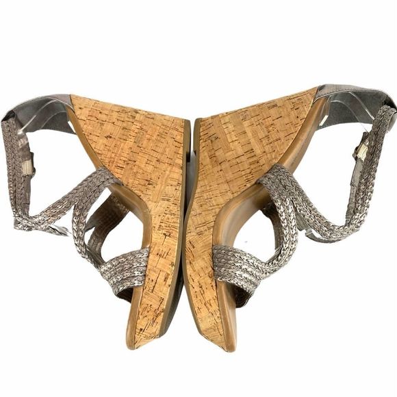 Banana Republic Metallic Cork Wedges - 9 - Picture 13 of 17